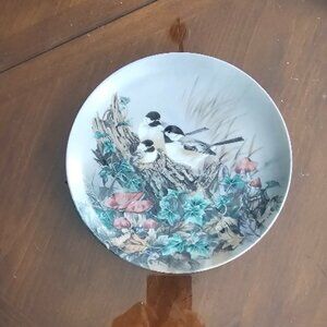 W.L. George Collectible Plate Chickadee Birds Gentle Refrain ~ 2 Available